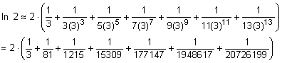 Berechnung ln 2
