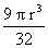 (9pi*r^3)/32